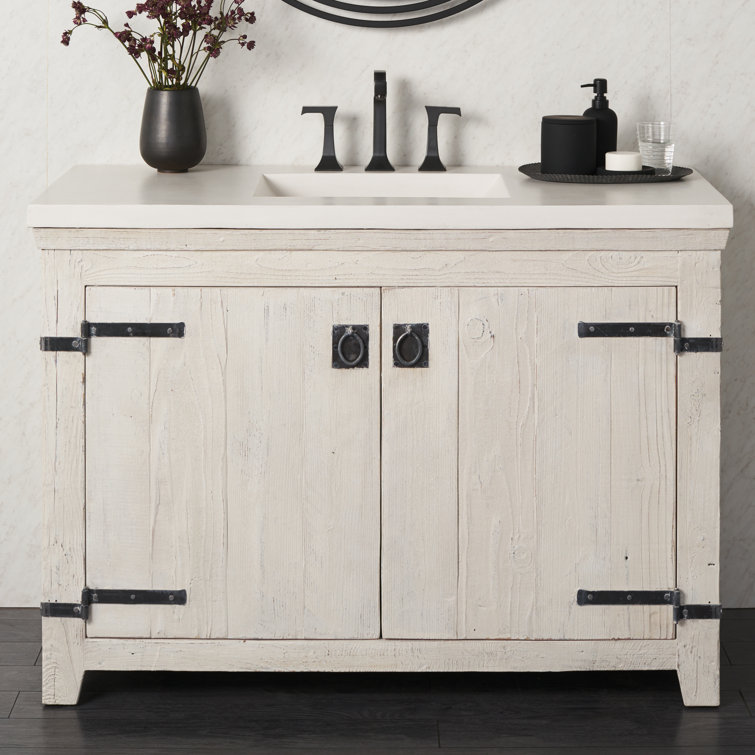 Chestnut Solid Wood 48" Freestanding Vanity Base