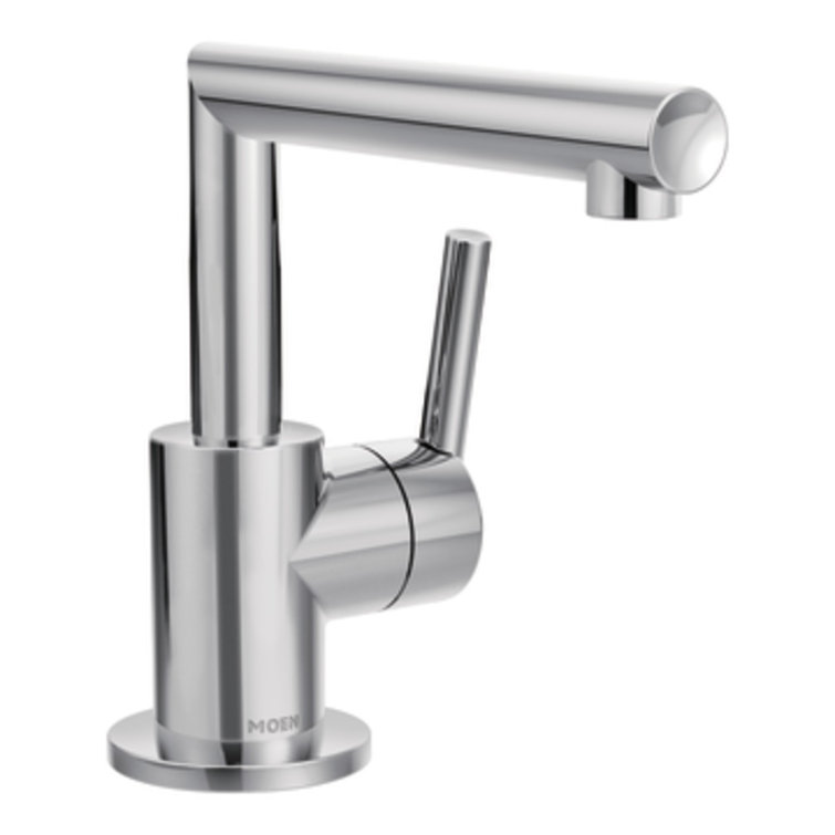 Modern Black Chrome Single Hole Bathroom Faucet