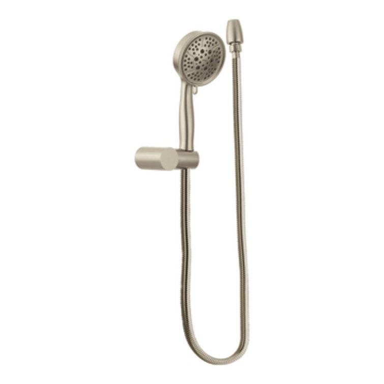 Brushed Nickel Handheld Showerhead with Adjustable Slide Bar