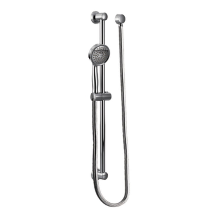 Chrome Adjustable Handheld Showerhead with Slide Bar