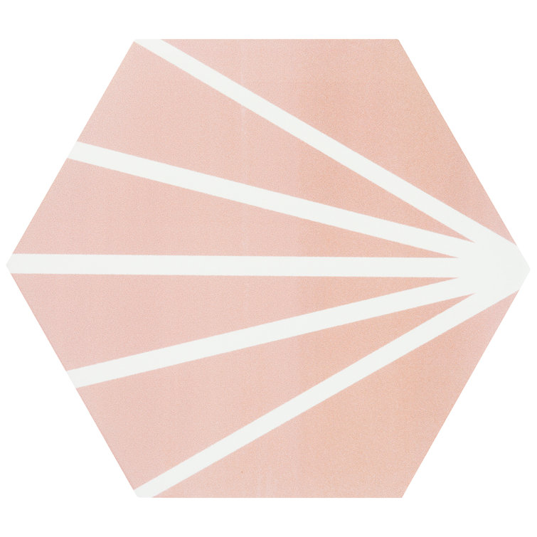 Blush Pink Matte Porcelain Hexagon Tile for Walls and Floors
