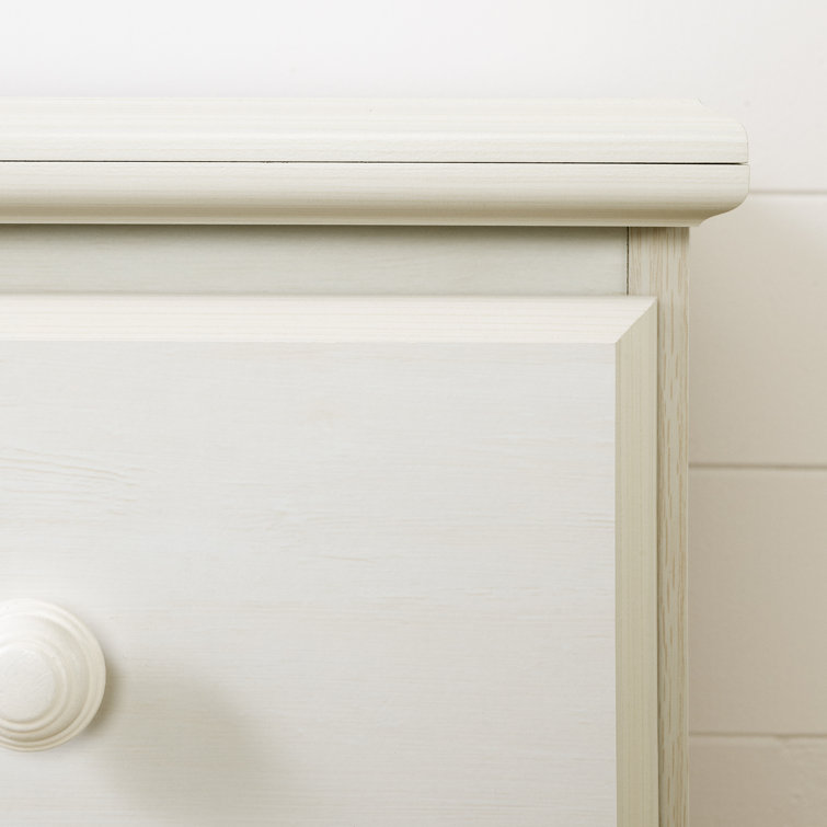 White Wash Coastal Double Dresser with Soft Close Drawers
