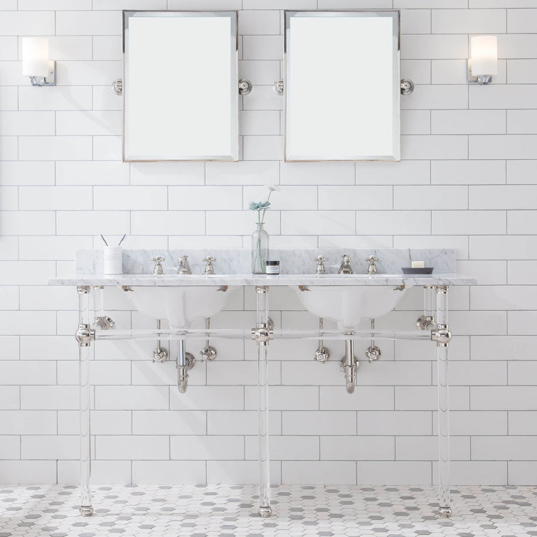 Embassy 60'' Double Sink Console with Marble Top