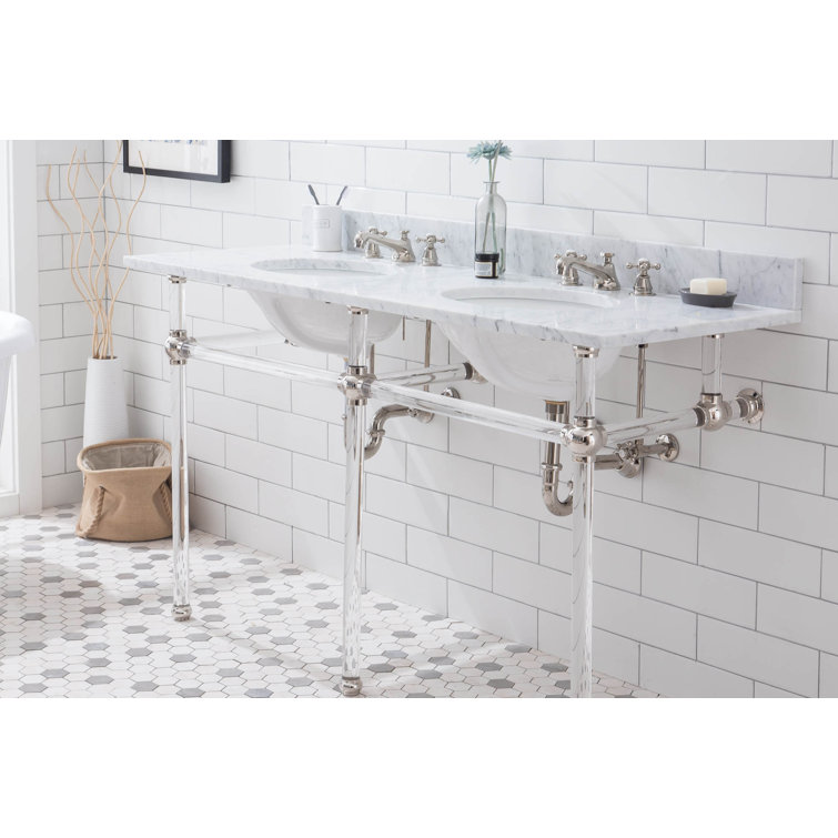 Embassy 60'' Double Sink Console with Marble Top