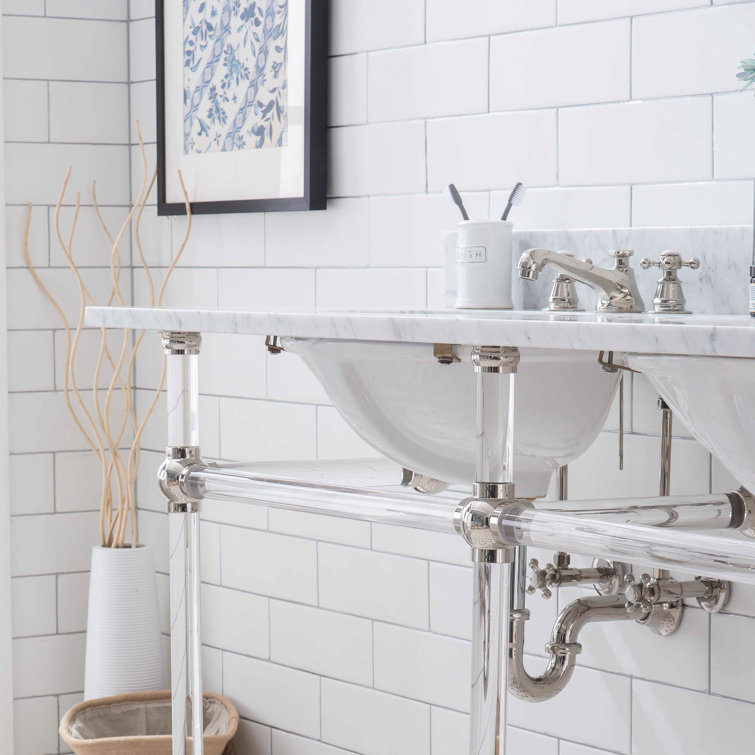 Embassy 60'' Double Sink Console with Marble Top