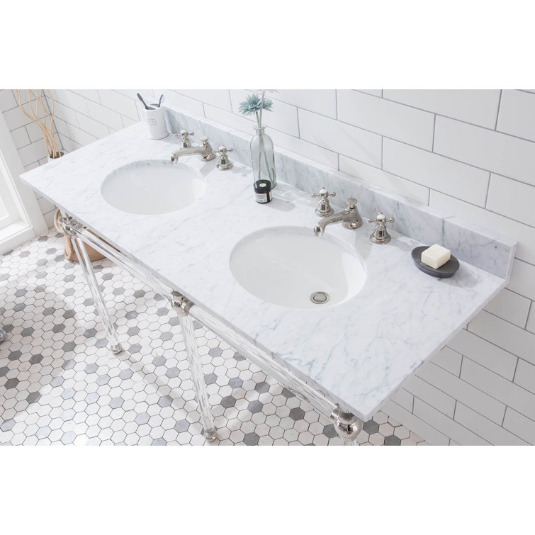 Embassy 60'' Double Sink Console with Marble Top