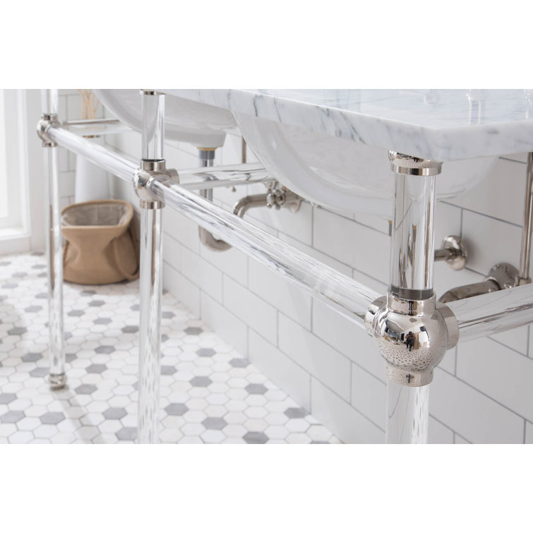Embassy 60'' Double Sink Console with Marble Top
