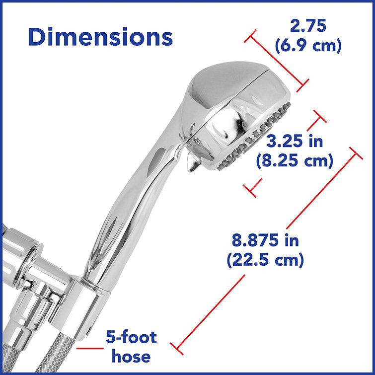 Waterpik Chrome 5-Setting Handheld Showerhead with Pulse
