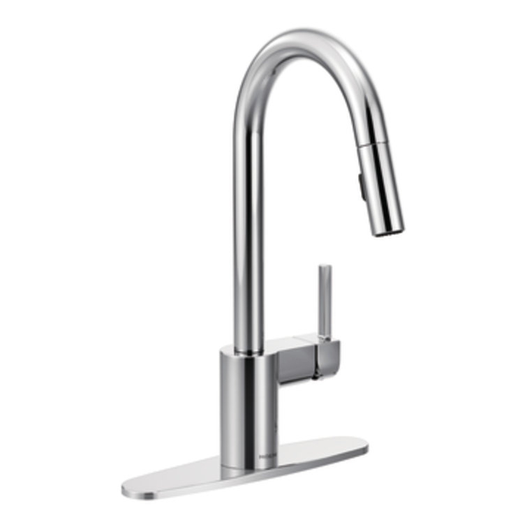 Chrome Stainless Steel Pull-Down Kitchen Faucet with Spray
