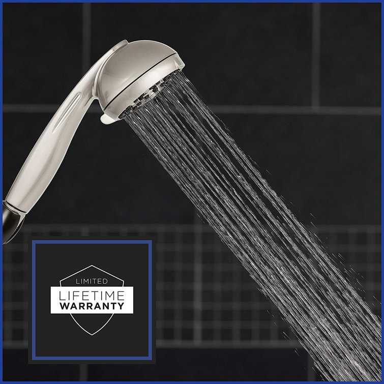 Brushed Nickel 6-Setting Handheld Showerhead with PowerPulse Massage