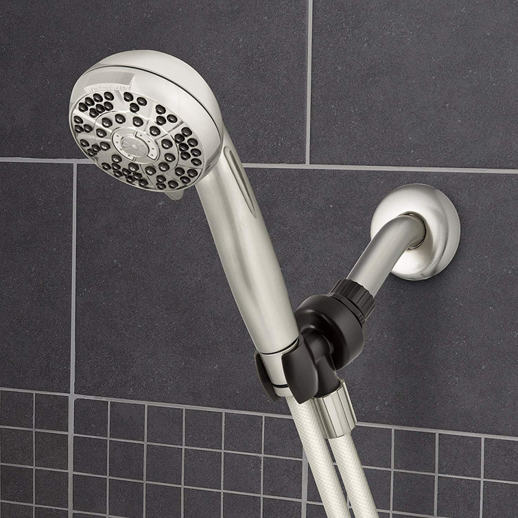Brushed Nickel 6-Setting Handheld Showerhead with PowerPulse Massage