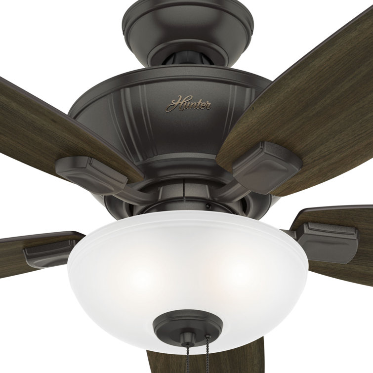 52" Noble Bronze Ceiling Fan with LED Light and Reversible Blades