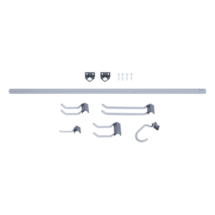 Heavy Duty Steel Wall Mounted Sports Storage Rack with Hooks