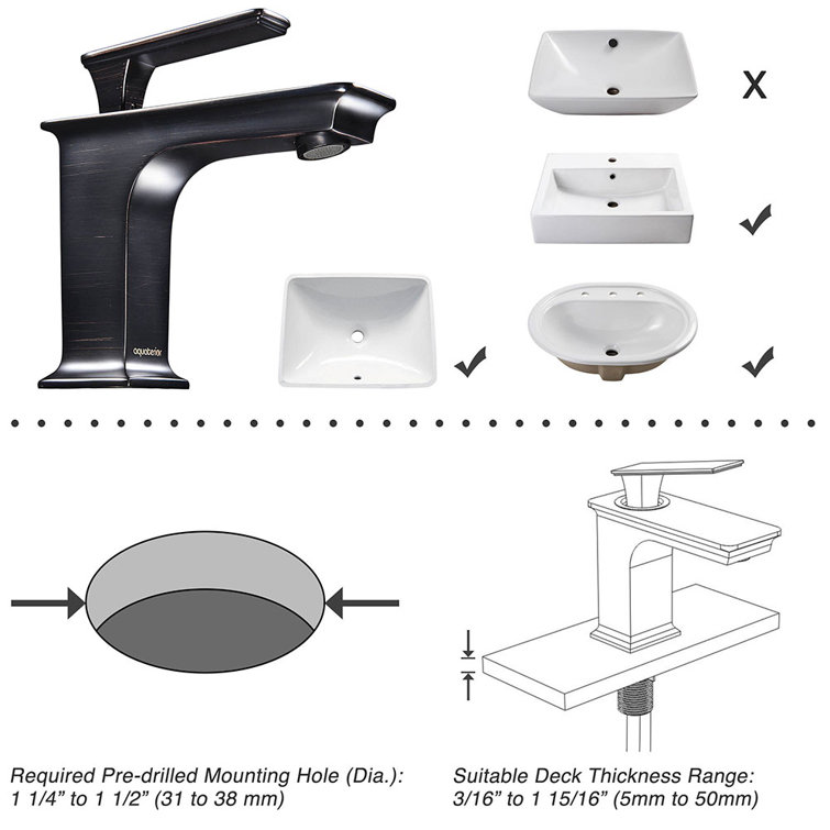 Oil Rubbed Bronze Single-Handle Bathroom Faucet with Brass Body