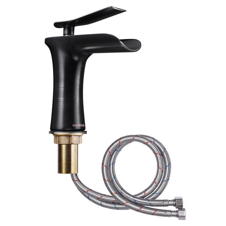 Oil Rubbed Bronze Waterfall Bathroom Faucet with Single Handle