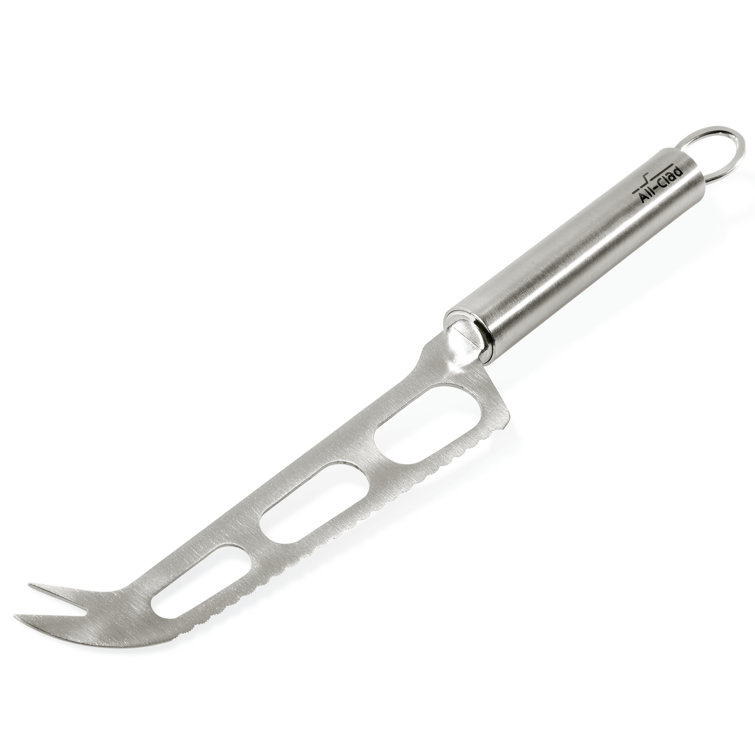 Elegant Silver Stainless Steel Cheese Tools Set with Serrated Knife