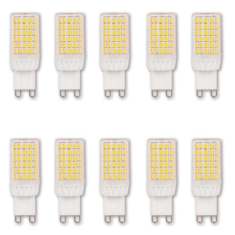 Clear Dimmable G9 LED Bi-pin Light Bulbs, 10-Pack