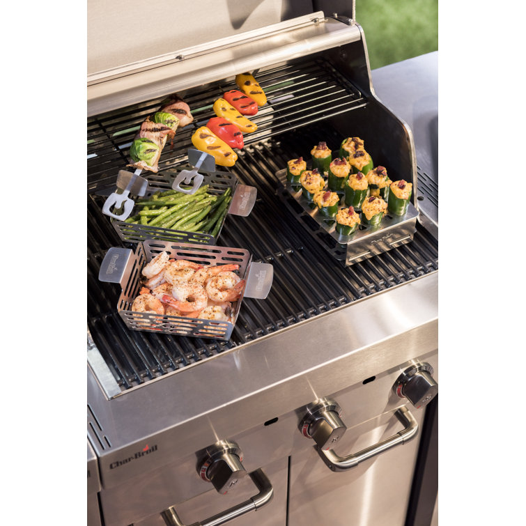 Stainless Steel 3-Burner Infrared Gas Grill with Storage