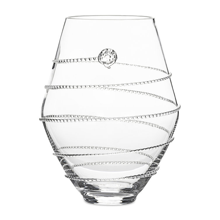 Artisan Handcrafted Clear Glass Table Vase, 11" Novelty Bouquet