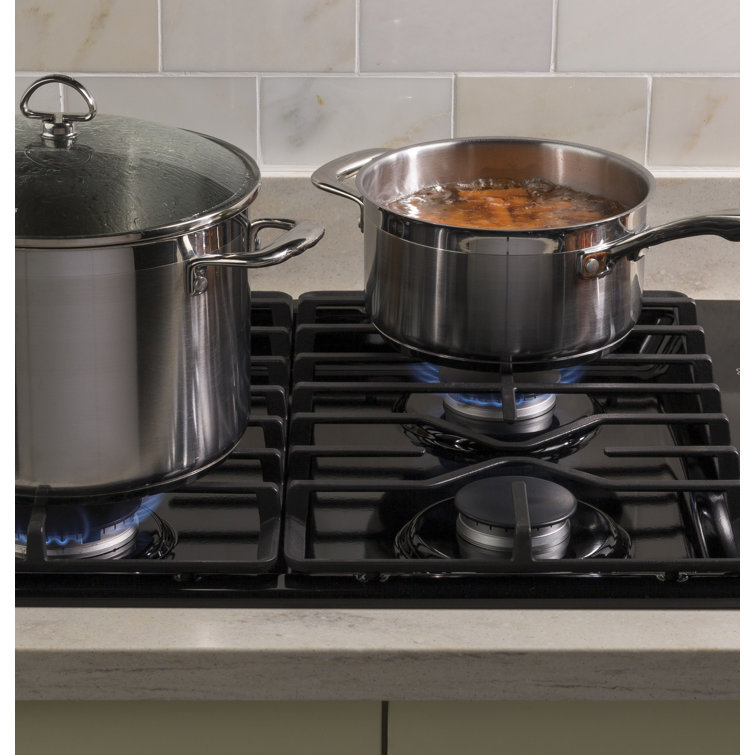 30" Black Stainless Steel 4 Burner Gas Cooktop