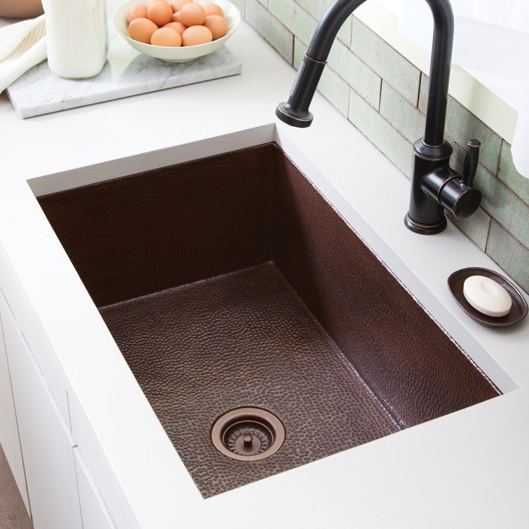 30" Antique Copper Undermount Single Basin Kitchen Sink