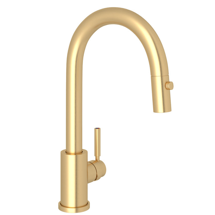 Modern Nickel Pull-Out Spray Bar Faucet in Polished Nickel
