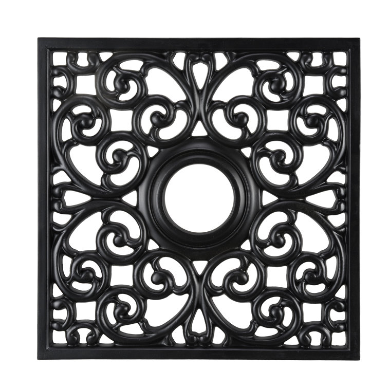 18" Black Polyurethane Square Ceiling Medallion