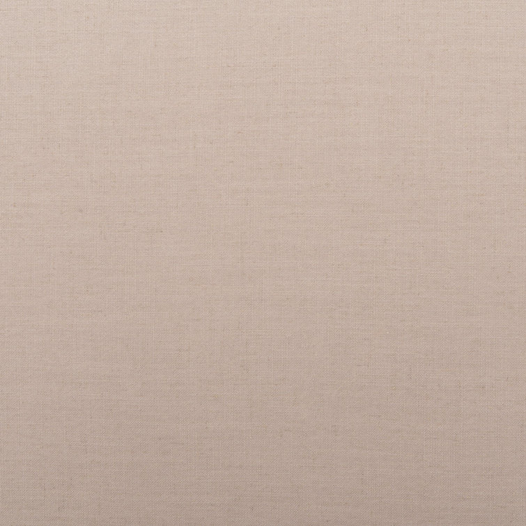 Beige Linen Upholstered Queen Bed with Tufted Headboard