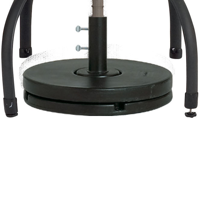 Black Round Concrete Free Standing Umbrella Base with Reinforced Stem