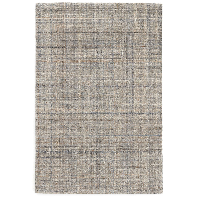 Handmade Blue and Brown Wool Rectangular Rug, 2' x 3'