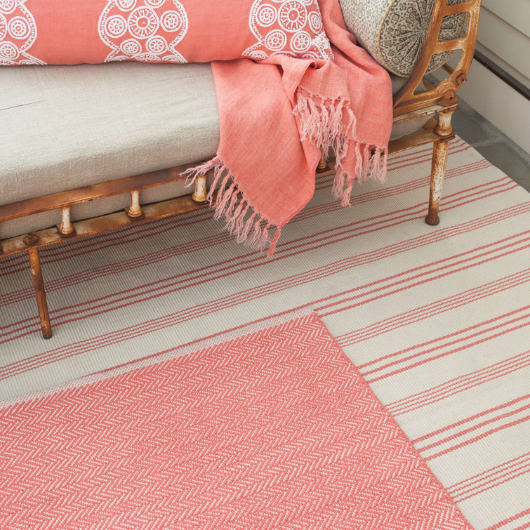 Indigo Herringbone 6' x 9' Handwoven Cotton Area Rug