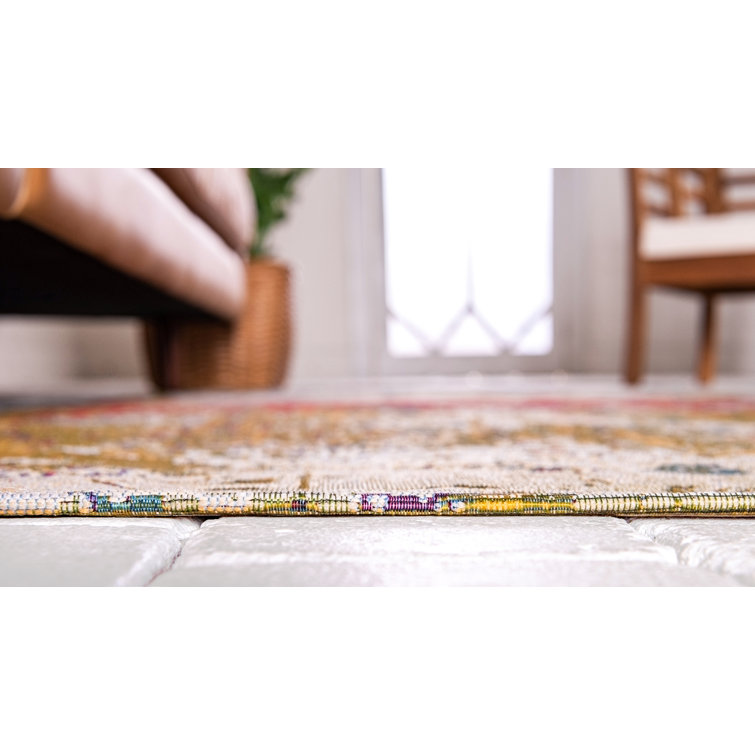 Vibrant Harmony 10' x 12' Multi-Color Abstract Outdoor Rug