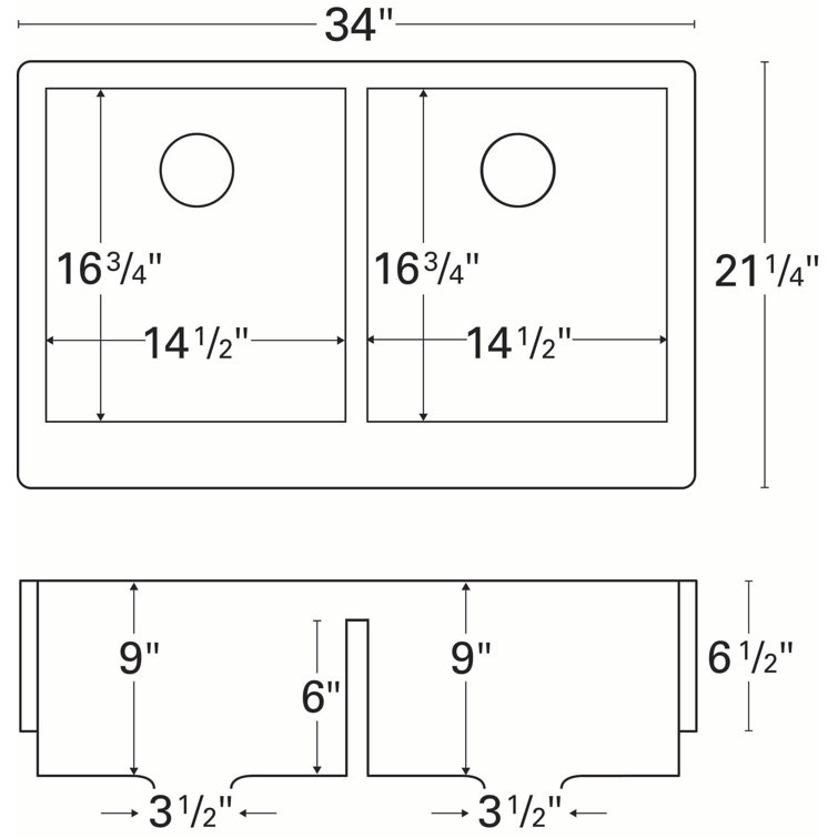 Brown Quartz Composite Farmhouse Double Bowl Kitchen Sink