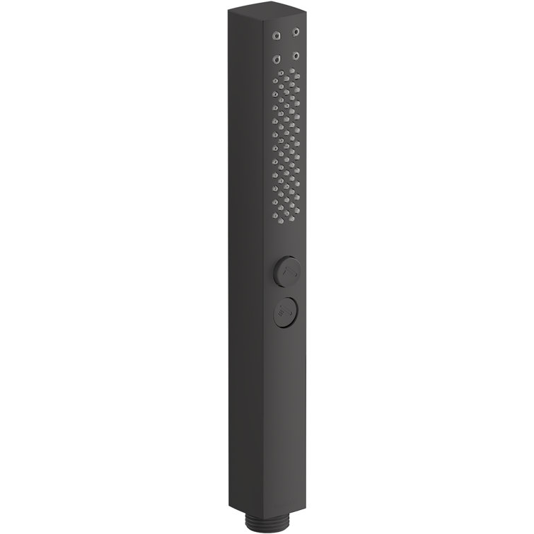 Matte Black Square Multi-Function Handheld Shower Head