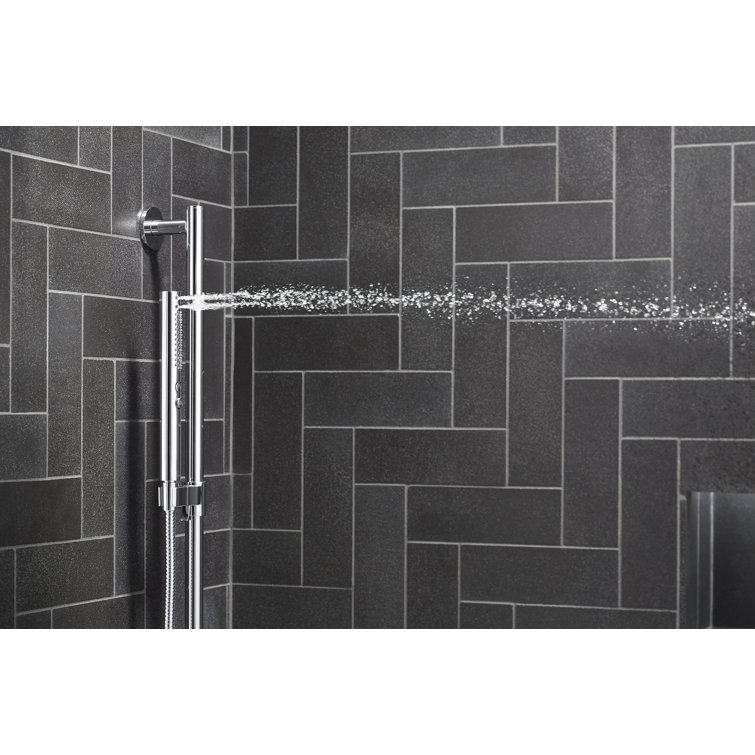 Polished Chrome Adjustable Height Multifunction Handheld Shower Head