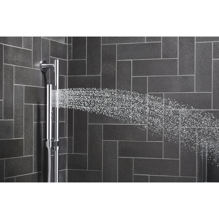 Polished Chrome Adjustable Height Multifunction Handheld Shower Head