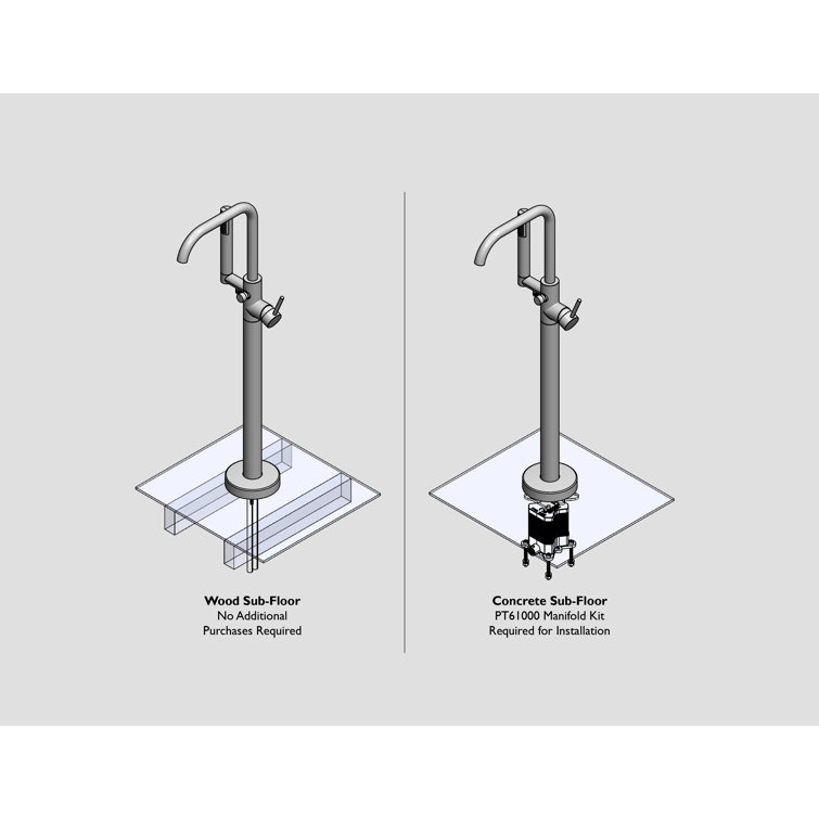 Contento Matte Black Freestanding Tub Filler with Hand Shower
