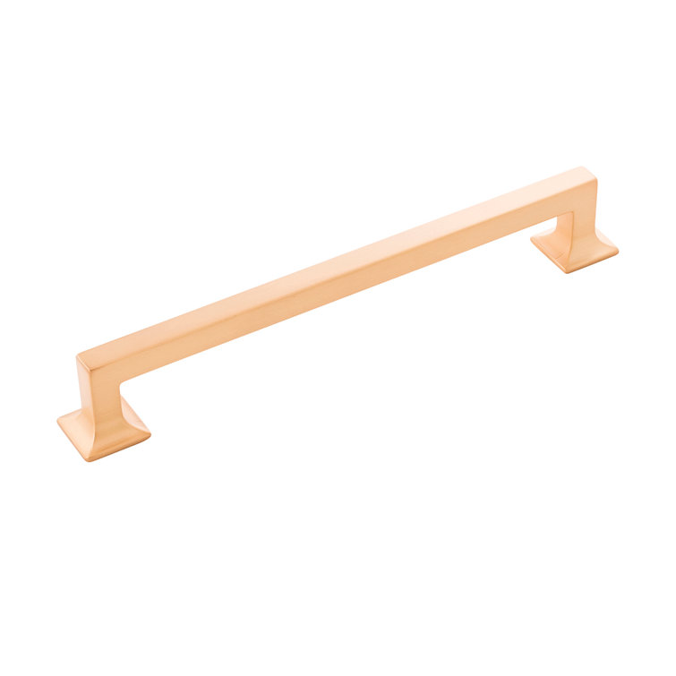 Brushed Golden Brass Modern Cabinet Handle with Mounting Hardware