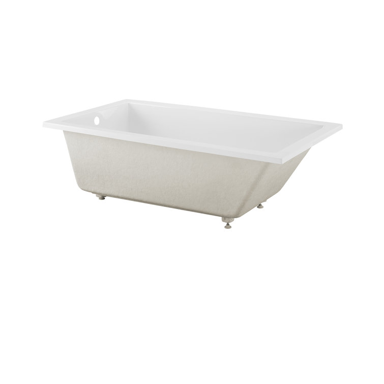 Voltaire 66" White Acrylic Drop-In Bathtub