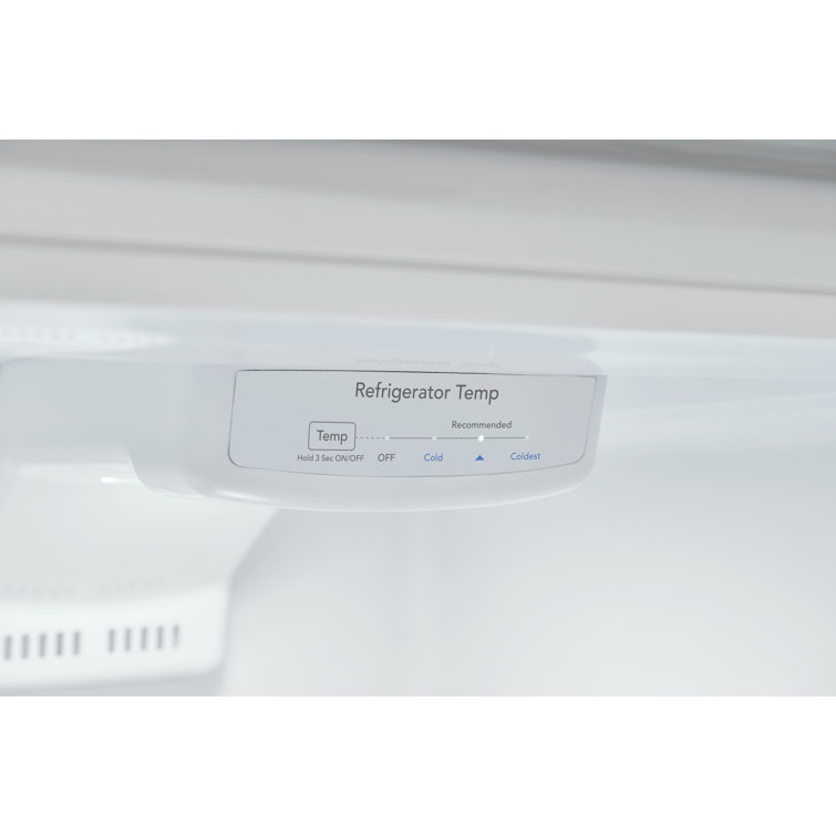 Compact White Energy Star Top Freezer Refrigerator with Ice Maker