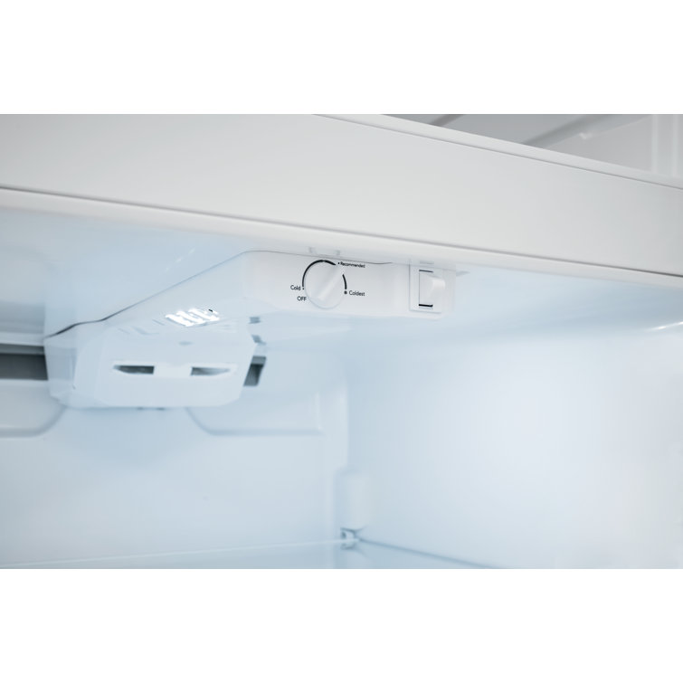 White Energy Star Top Freezer Refrigerator with Ice Maker