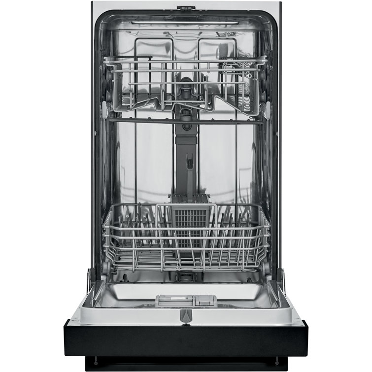 18-inch Black Built-in Dishwasher with Stainless Steel Tub