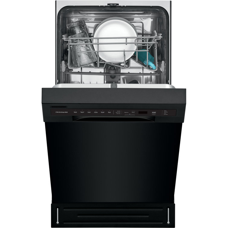 18-inch Black Built-in Dishwasher with Stainless Steel Tub