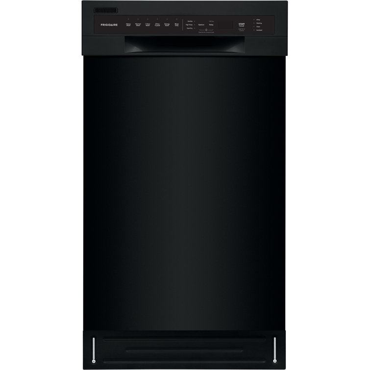 18-inch Black Built-in Dishwasher with Stainless Steel Tub
