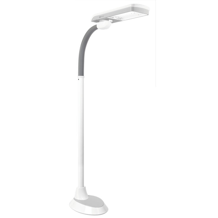 Elegant 67'' Adjustable White and Grey LED Floor Lamp
