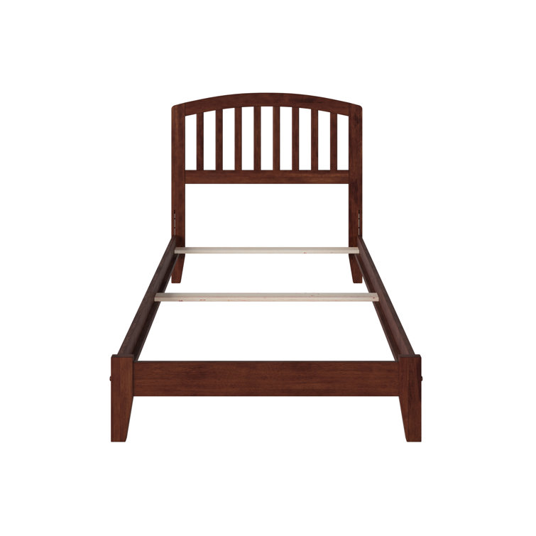 Walnut Twin Mission Wood Bed Frame with Headboard