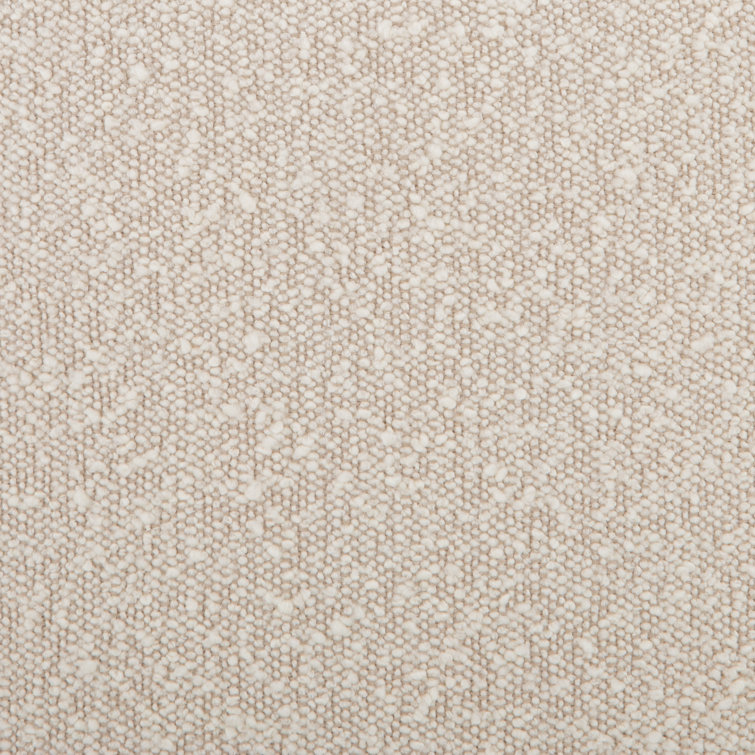 Sinclair 36" Cream Round Ottoman with Distressed Natural Base