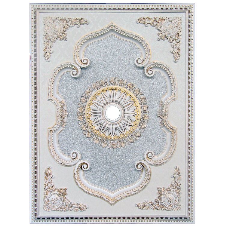Victorian White Fiberglass Polyurethane Ceiling Medallion