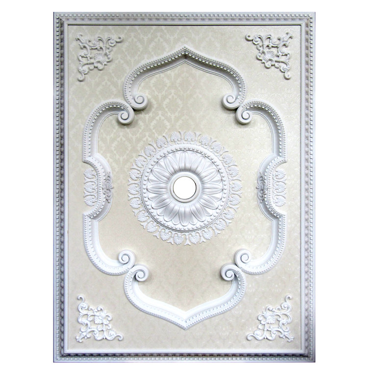 Victorian White Fiberglass Polyurethane Ceiling Medallion