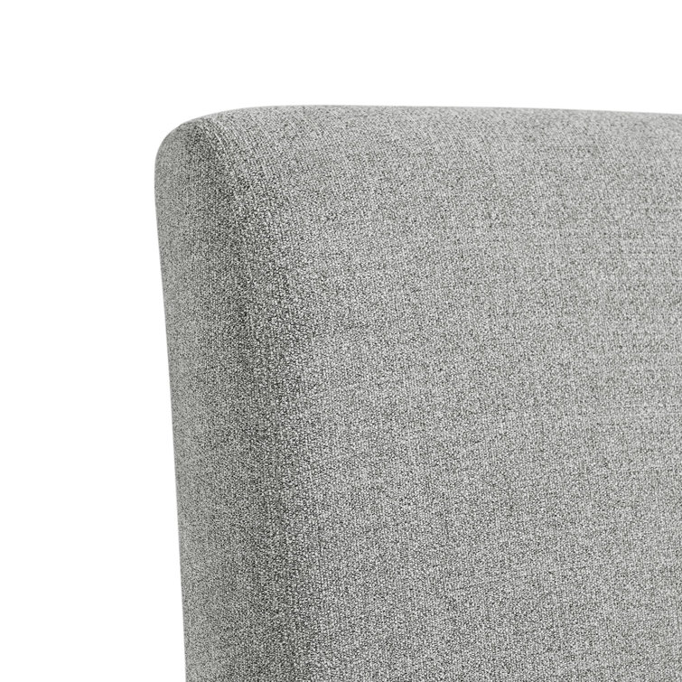 Gray Linen Upholstered Parsons Side Chair Set